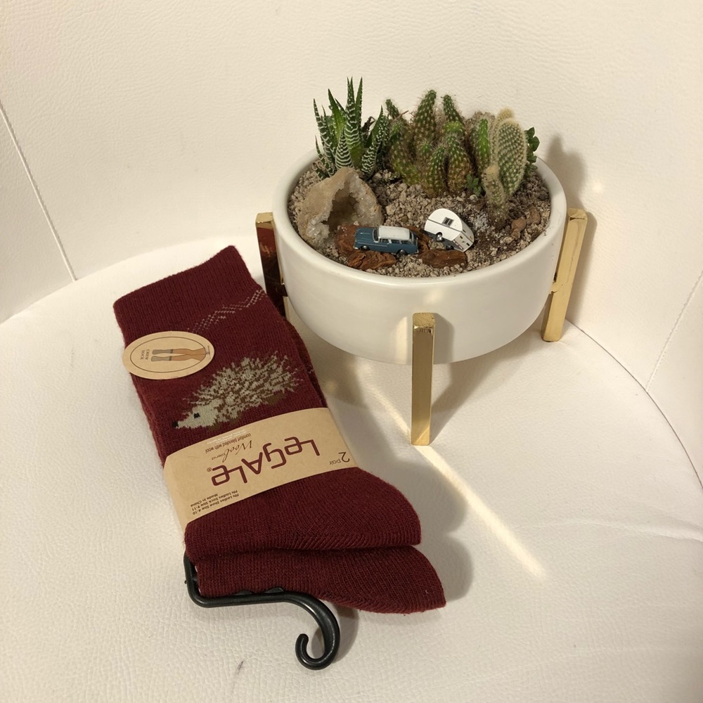 🧦Hedgehog wool blend sock 2pk SOFT socks NWT